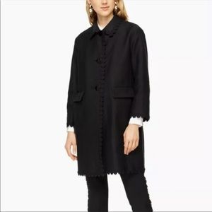 Kate Spade Floral Trim Coat